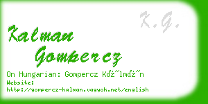 kalman gompercz business card